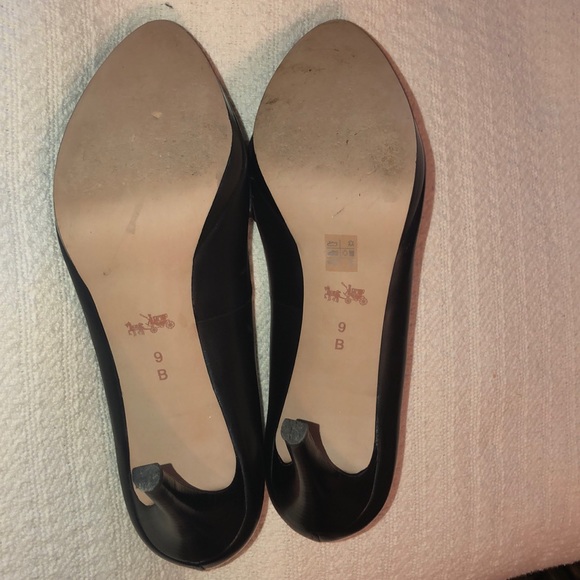 Coach Black Garden Platform Heels SZ 9 - Picture 8 of 10